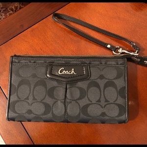 Coach signature wristlet